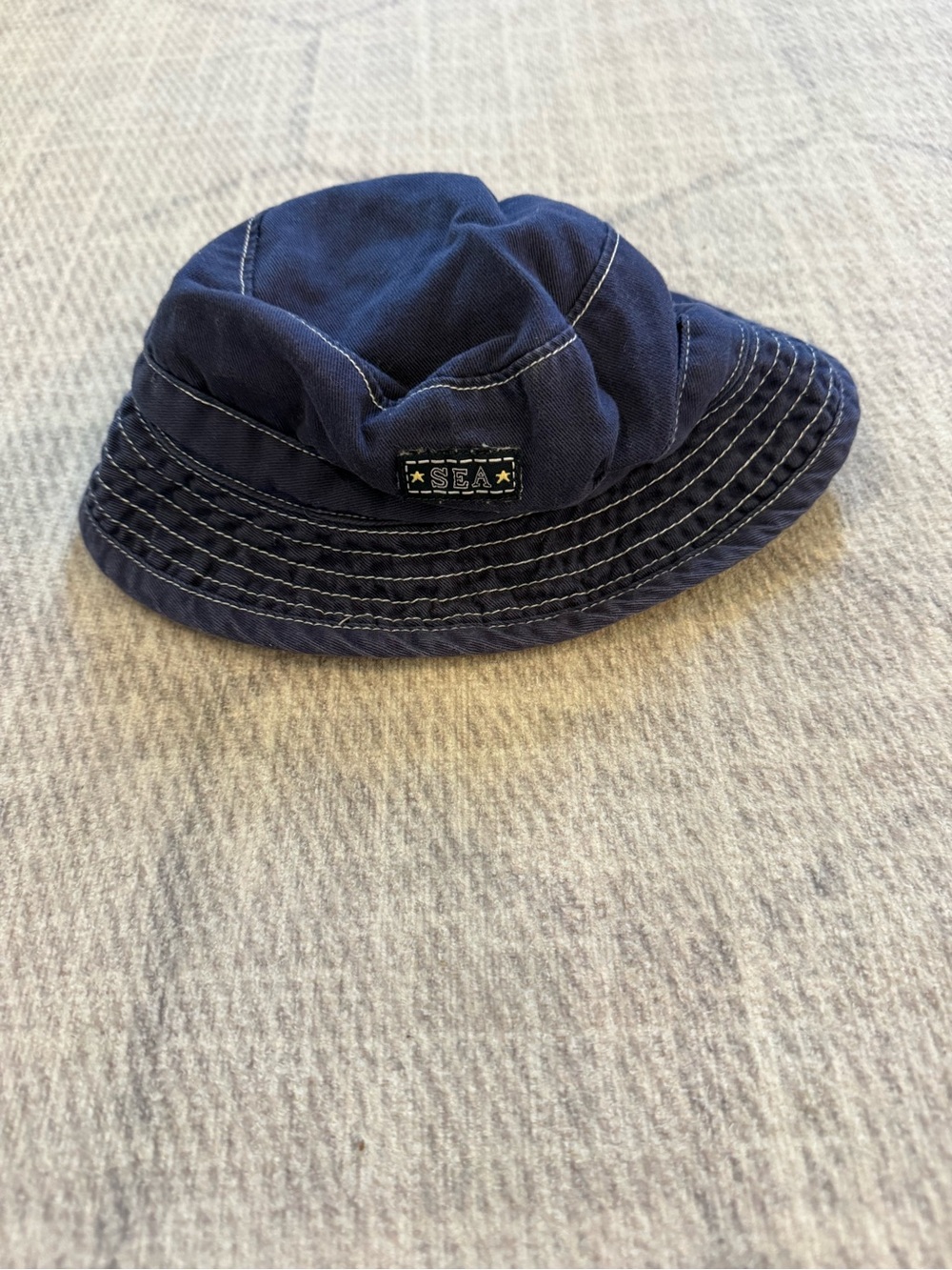 Layette SEA Indigo Canvas Bucket Hat Baby 0-3 Months